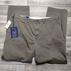 POLO RALPH LAUREN Men's Slim-Fit Green Flat Front Bedford Chino Pant 38Tx36